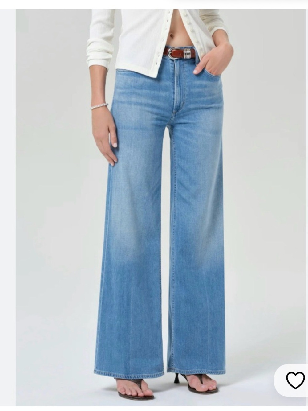 Citizens Of Humanity Light Blue Wide-Leg Jeans